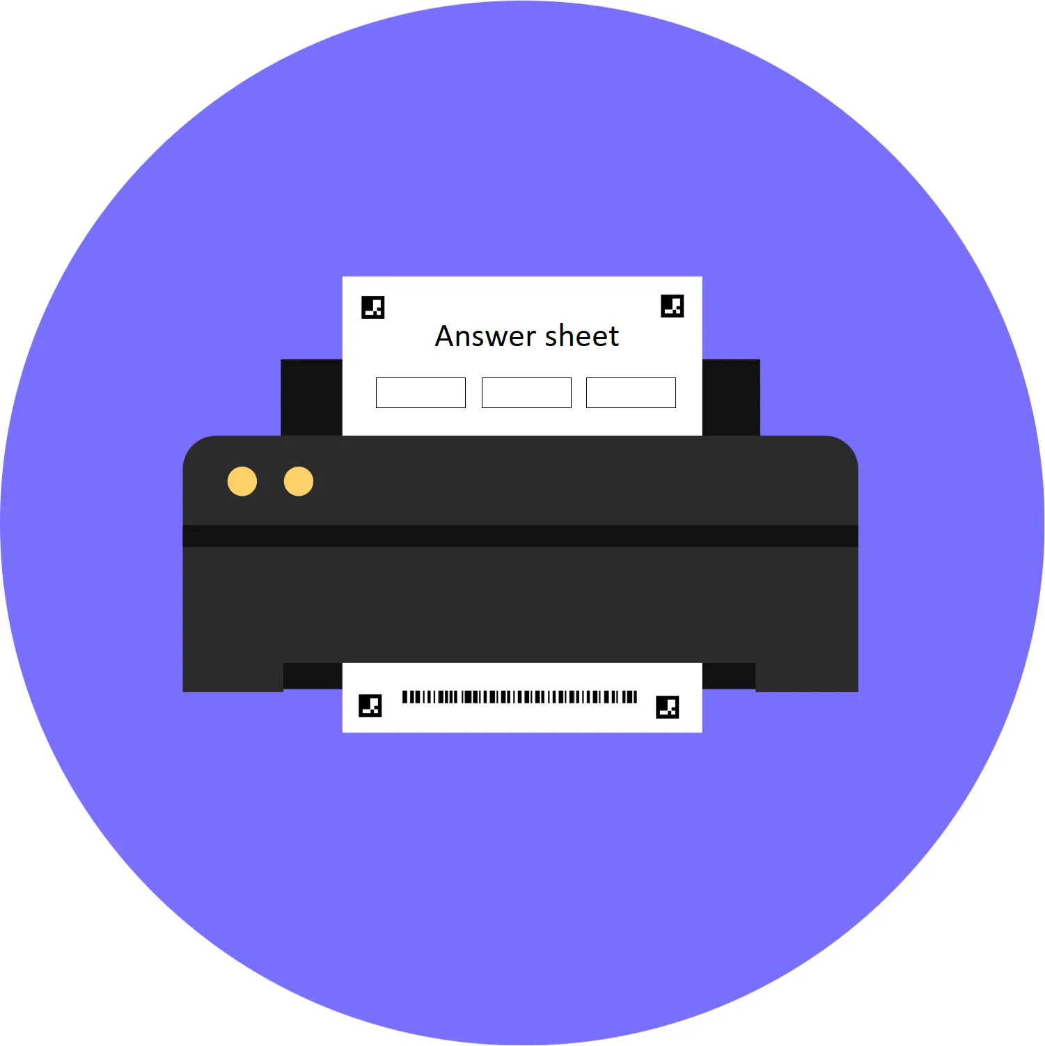 Print answer sheets